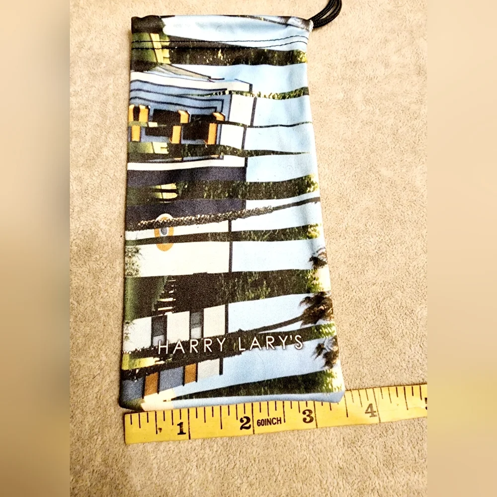 Harry Lary's Lofi digital palm tree city print sunglass pouch, vacation, summer